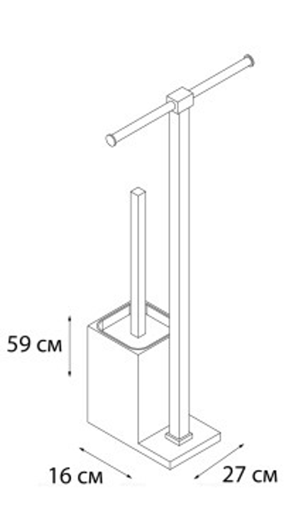 "RAINBOW" Стойка напольная б/д двойной + ерш синяя FX-32-05 (к/к 3)