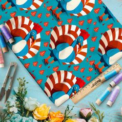 Ткань Ниагара Софт экзотические павлины