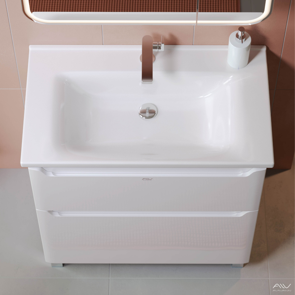 Тумба Lana 80 белая, ум. Миранда