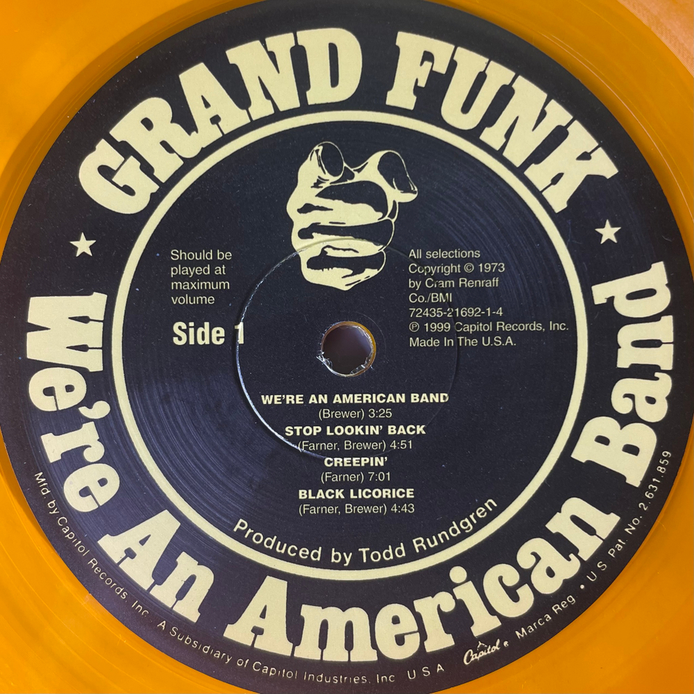 Grand Funk ‎– We're An American Band (США 1999г.) Yellow