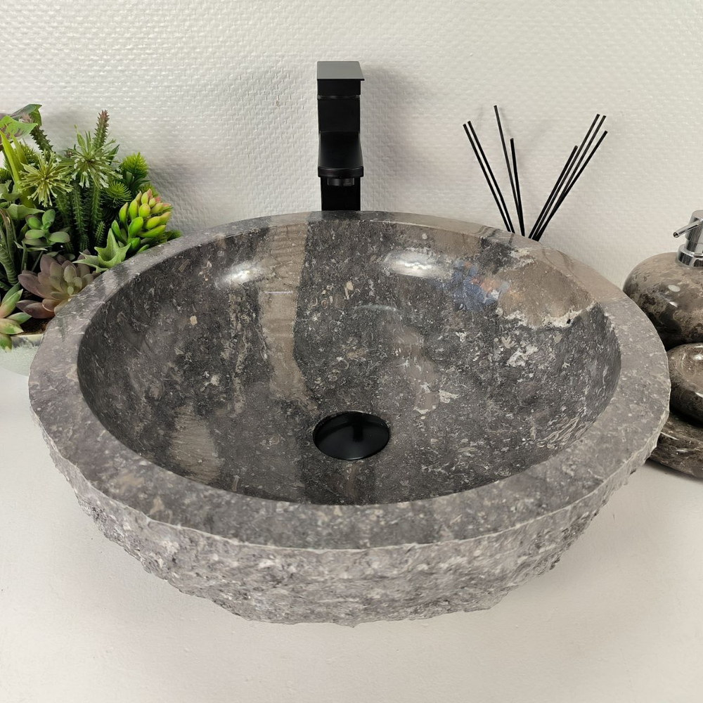 Раковина из мрамора Erozy Grey EM-64529 46*46*15 0186