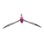 Циркуль с защитным колпачком, пластиковый футляр, 3 цвета микс