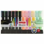 Набор текстовыделителей 12 ЦВЕТОВ, BRAUBERG "ORIGINAL", линия письма 1-5 мм, 151699