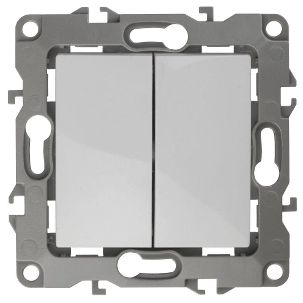 Переключатель ЭРА Серия 12 12-1112-01 перекрёстный двойной, 10АХ-250В, белый