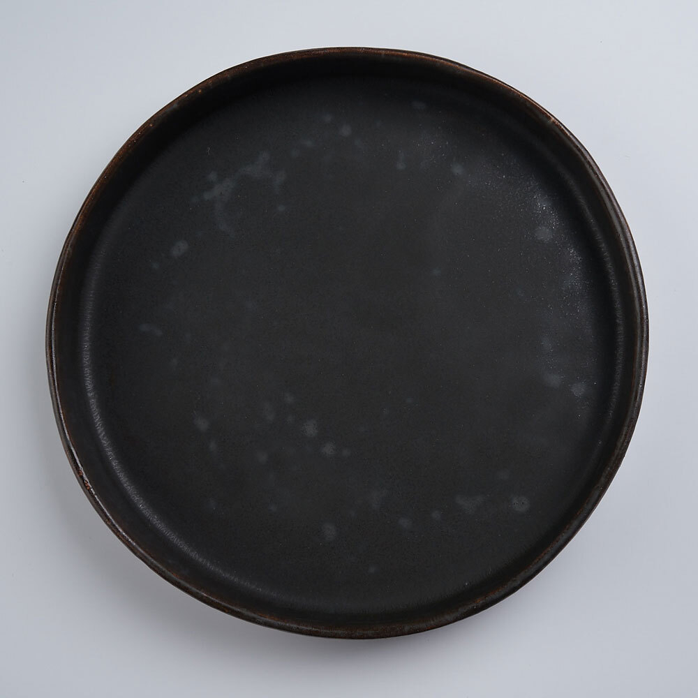 Тарелка с бортом черная керамическая Clayville Truffle д 240 мм в 40 мм 002013