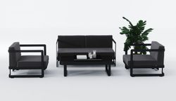 Villino, набор антрацит/антрацит, алюминий