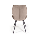 Стул Flash ромб, бархат пепельно-бежевый 25