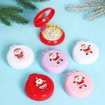 Расчёска массажная складная с зеркалом «Новогодний Дед Мороз», цвет микс, d-6см