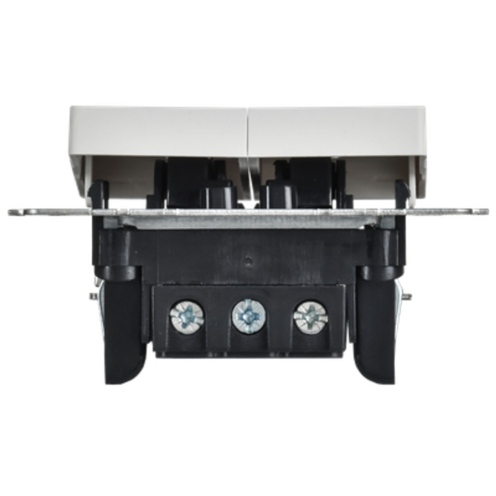 BRITE Выключатель 2-клавишный с индикацией для отелей 10А ВС10-2-9-БрАБ арктический белый IEK