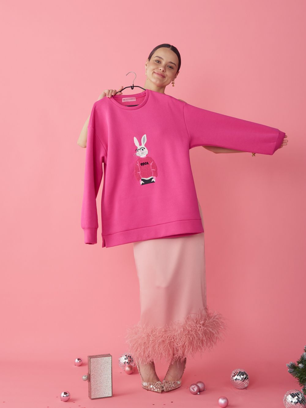 СВИТШОТ ЗАЙКА COOL FUCHSIA