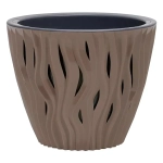 Кашпо для цветов пластиковое 2,25л d-17,5см «Вдохновение» Мокачино