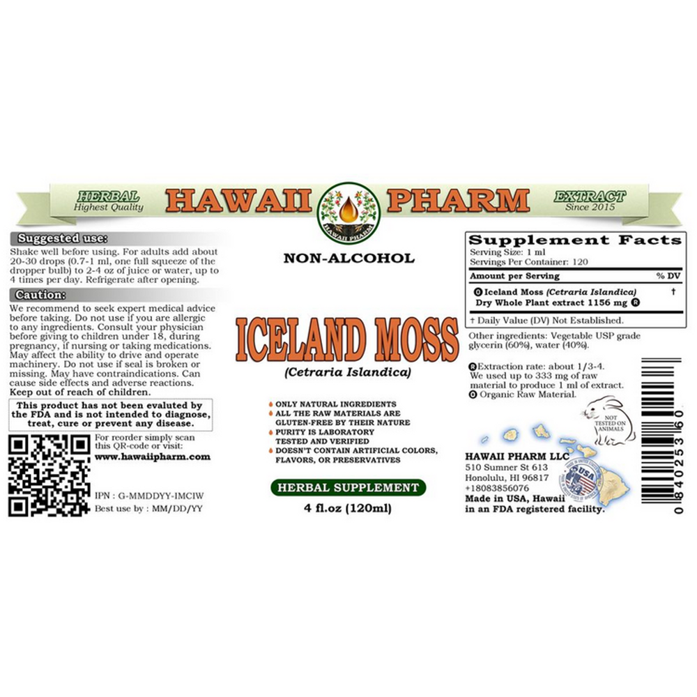 Hawaii Pharm - Iceland Moss 120 ml