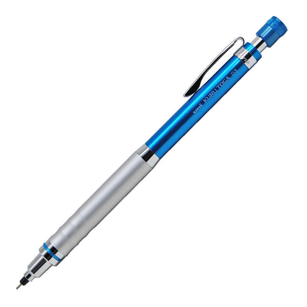 Механический карандаш 0,3 мм Uni Kuru Toga High Grade (голубой металлик)