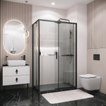 Душевой уголок Grossman Style 110х80 120.K33.05.1180.21.02 профиль Черный матовый стекло шиншилла