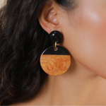 Серьги Nature Bijoux, Cannelle, с рогом и деревом байонг, NB26.1-12-90611 (коричневый)