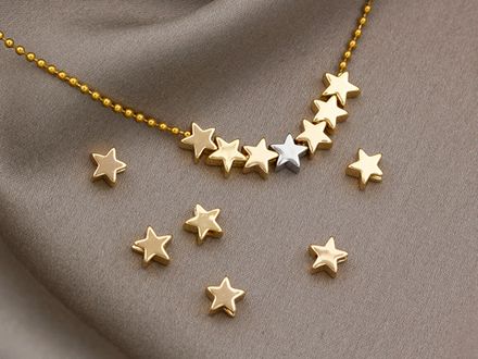 Мини-бусины "Звездочка" 6мм (10 штук)