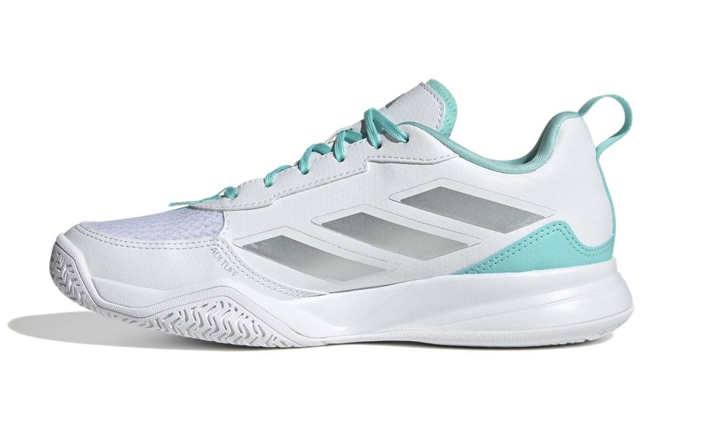 Женские Кроссовки теннисные Adidas Avaflash - cloud white/silver metallic/flash aqua