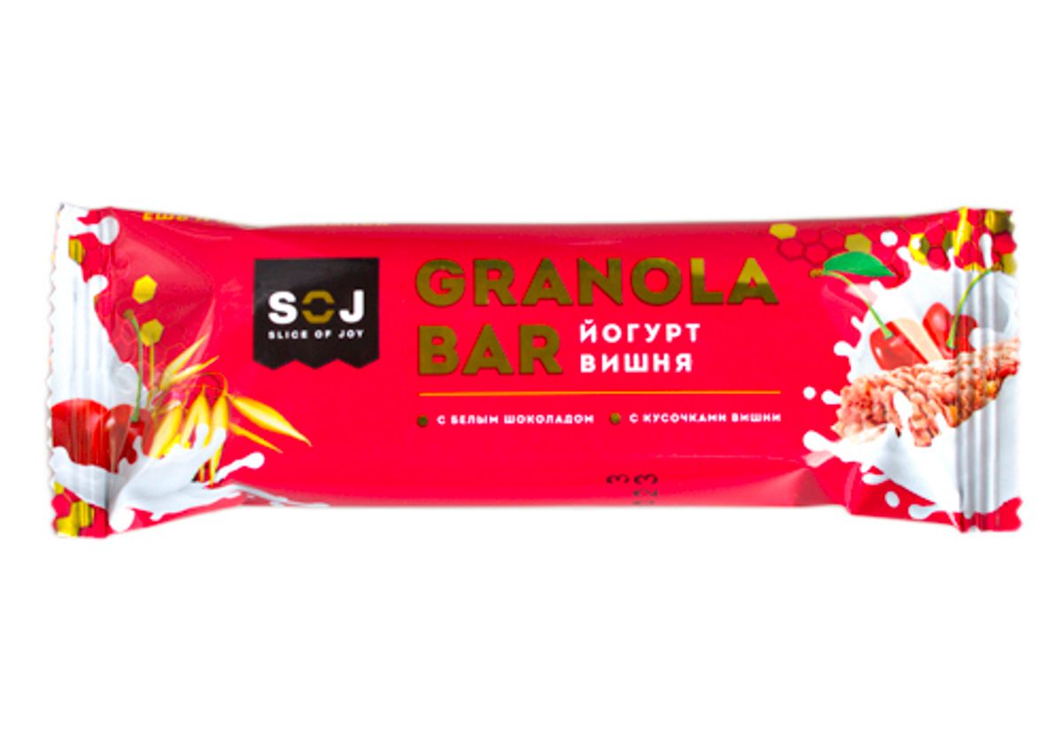Злаковый батончик Granola Bar со вкусом йогурта и вишни, 40г