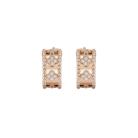 Серьги-кольца Perlee clovers Van Cleef & Arpels