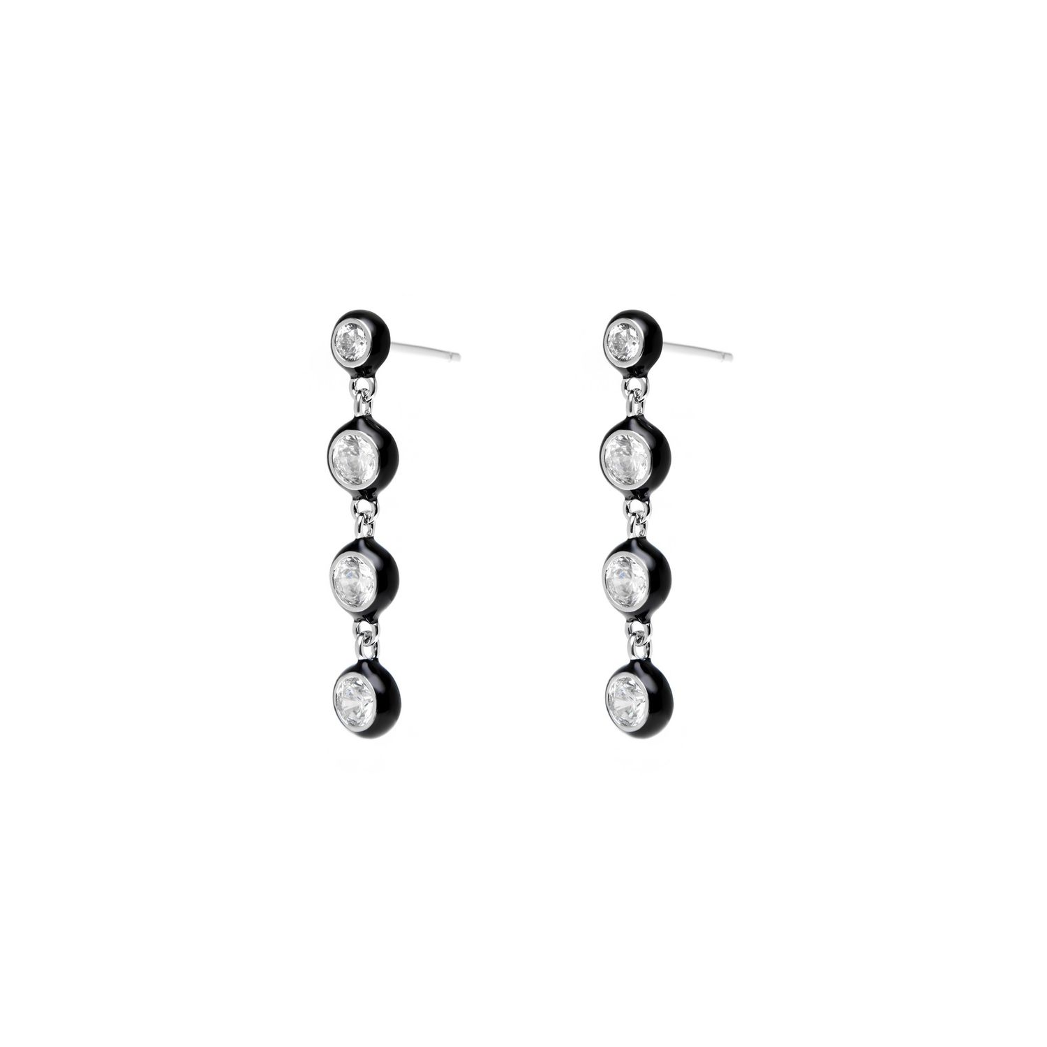 Серьги Crystal Black Strings Earrings