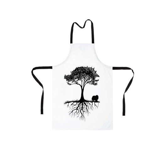 Фартук "Шпиц у дерева"