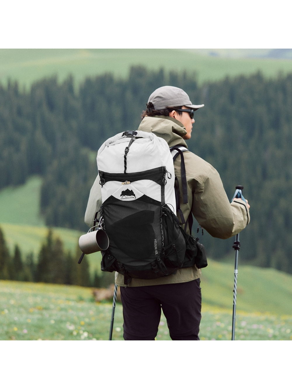 Рюкзак туристический Naturehike Helium Series 40 л, размер M, белый