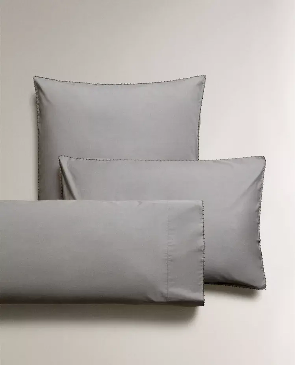 ZARA HOME ДЕТСКАЯ ОДНОТОННАЯ НАВОЛОЧКА С ВЫШИВКОЙ, ЗЕЛЕНЫЙ