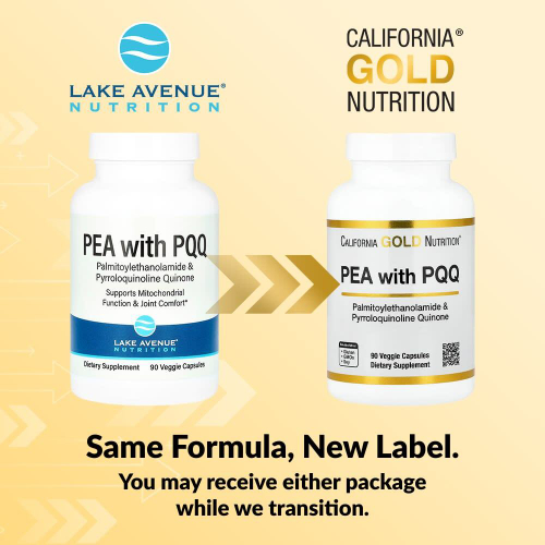 California Gold Nutrition, ПЭА 300 мг и PQQ 10 мг, 90 растительных капсул