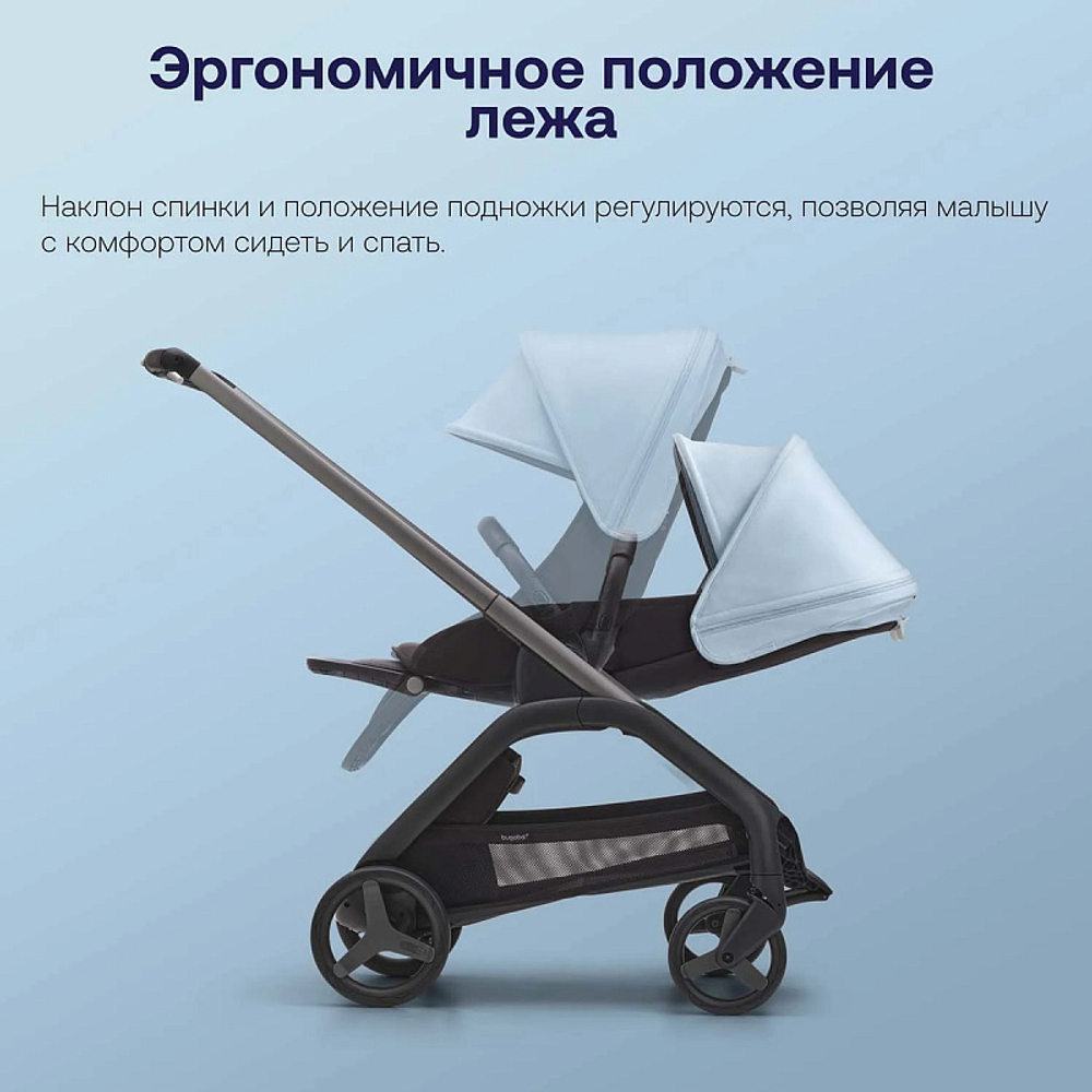 Прогулочная коляска Bugaboo Dragonfly complete Graphite/Midnight Black-Skyline Blue