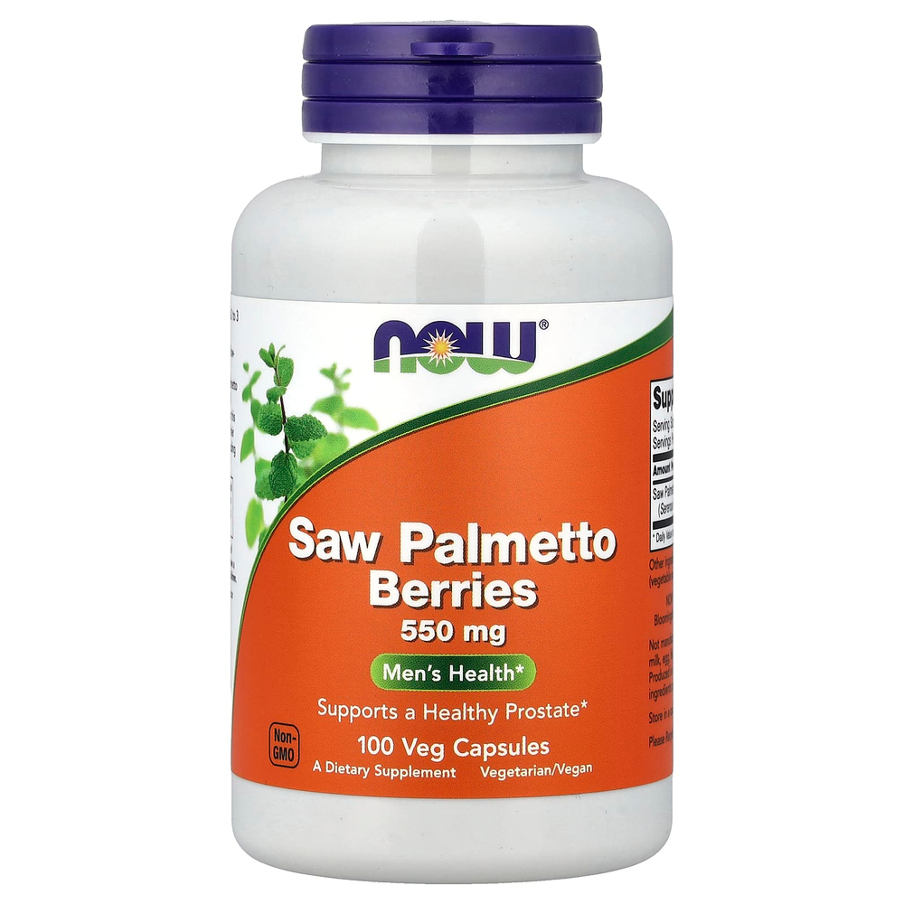 NOW Foods, Ягоды серенои, 550 мг, 100 растительных капсул