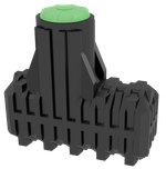 Станция биологической очистки ЭКОбокс Премиум самотечная с аэратором 2000 ИРПЛАСТ Ирпласт 2000 л./ 800 л. в сутки / 4-5 чел. / самотечный сброс / компрессорный аэрация (1920x780x1960см;125кг;черный) - арт.560374