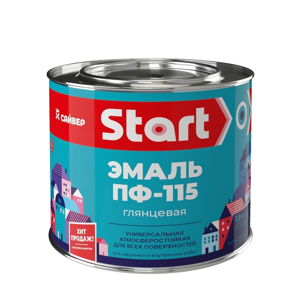 Эмаль ПФ-115 Старт  красная   0,8кг  (Сайвер)