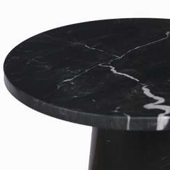 Кофейный стол Jed Ø45х60 см, черный индийский мрамор