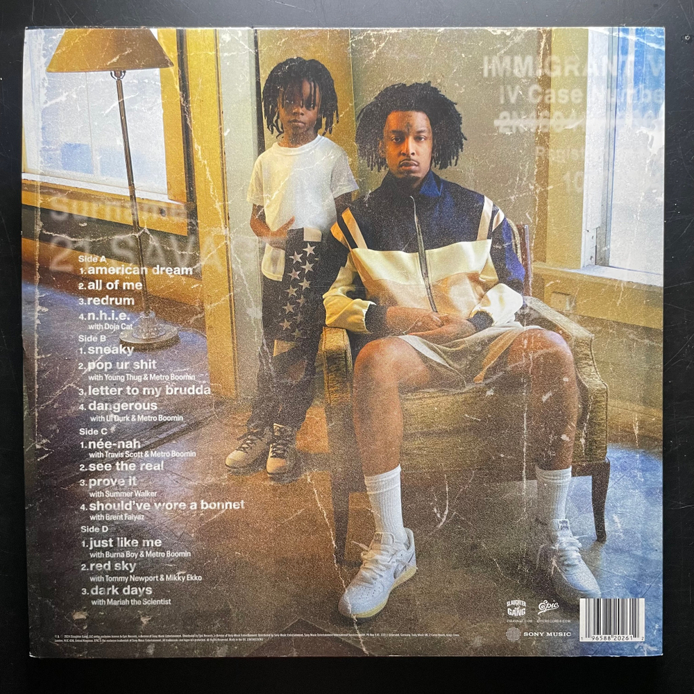 21 Savage ‎– American Dream 2LP (Европа 2024г.)