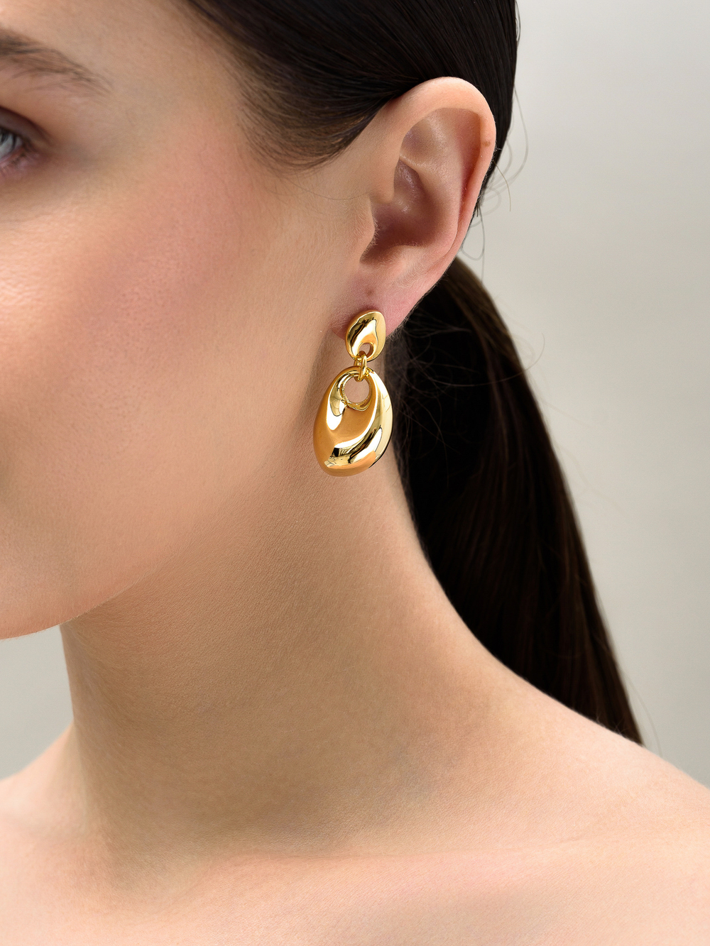 Серьги "Drop parody" Gold