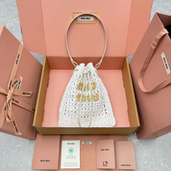 Miu Miu Woven Fabric Mini Bag