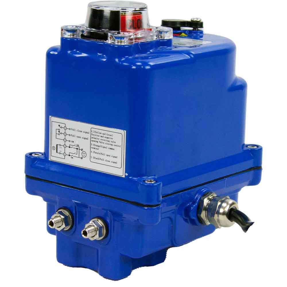 Quarter-turn electric actuator Elephant 003 blue 24 V