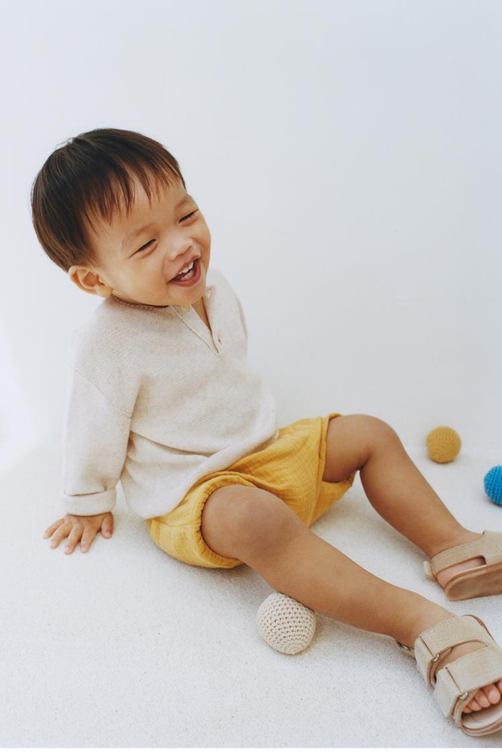 ZARA ДЖЕМПЕР С УЗОРОМ «КОСЫ» И ПУГОВИЦАМИ НА ГОРЛОВИНЕ, СВЕТЛО-БЕЖЕВЫЙ