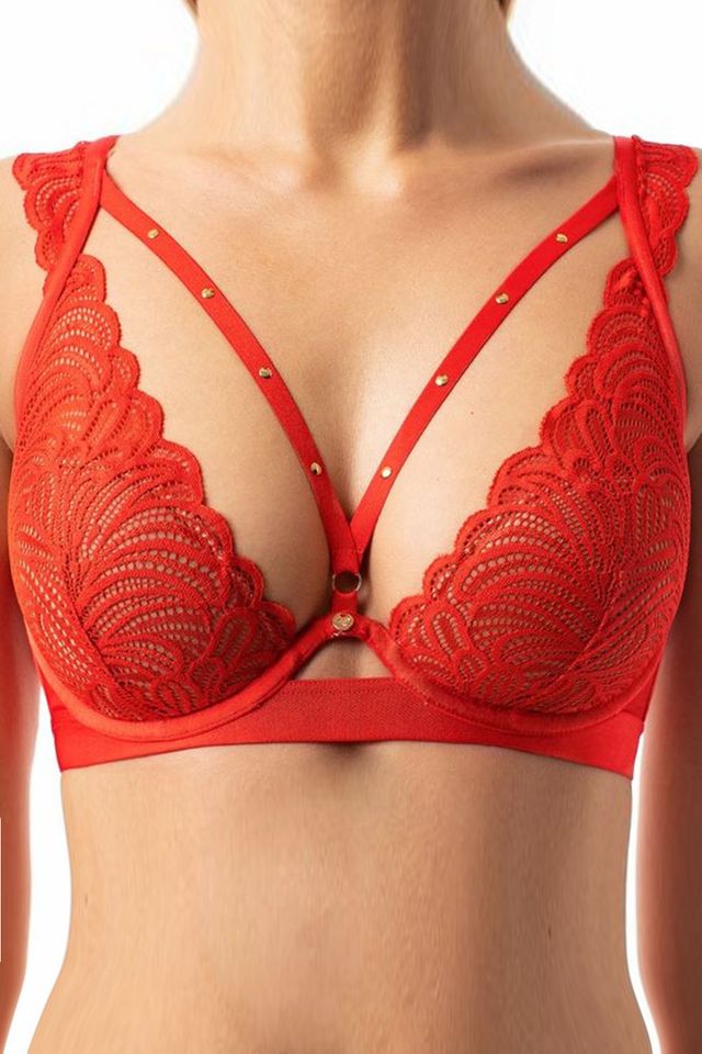 Красный бюстгальтер "браллет"  Zodiac