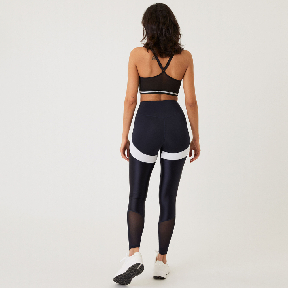 Женские теннисные брюки Björn Borg Borg High Waist Swipe Tight Women - Dark Blue, White