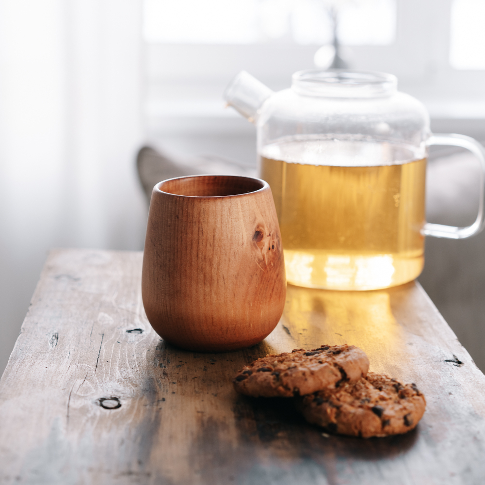 Деревянная кружка, стакан из дерева кедра для чая, кваса и других напитков 300 мл. C62