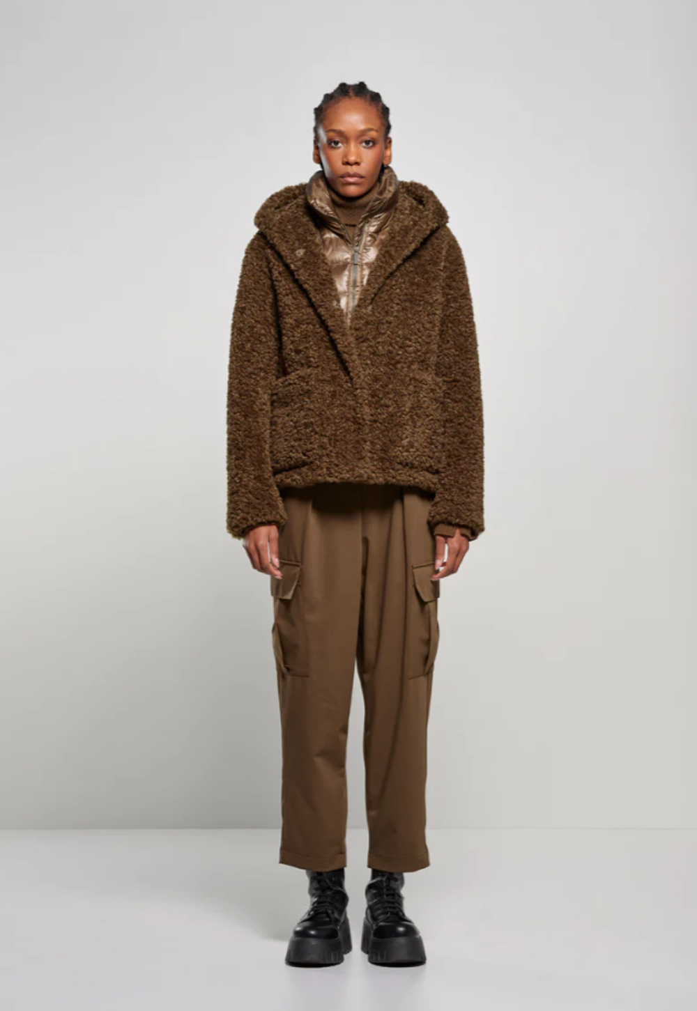 Куртка из искусственного меха в 2-х цветах GW9191TSFC5