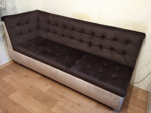 Скамья прямая Спектрум с боковой спинкой (коричневая)