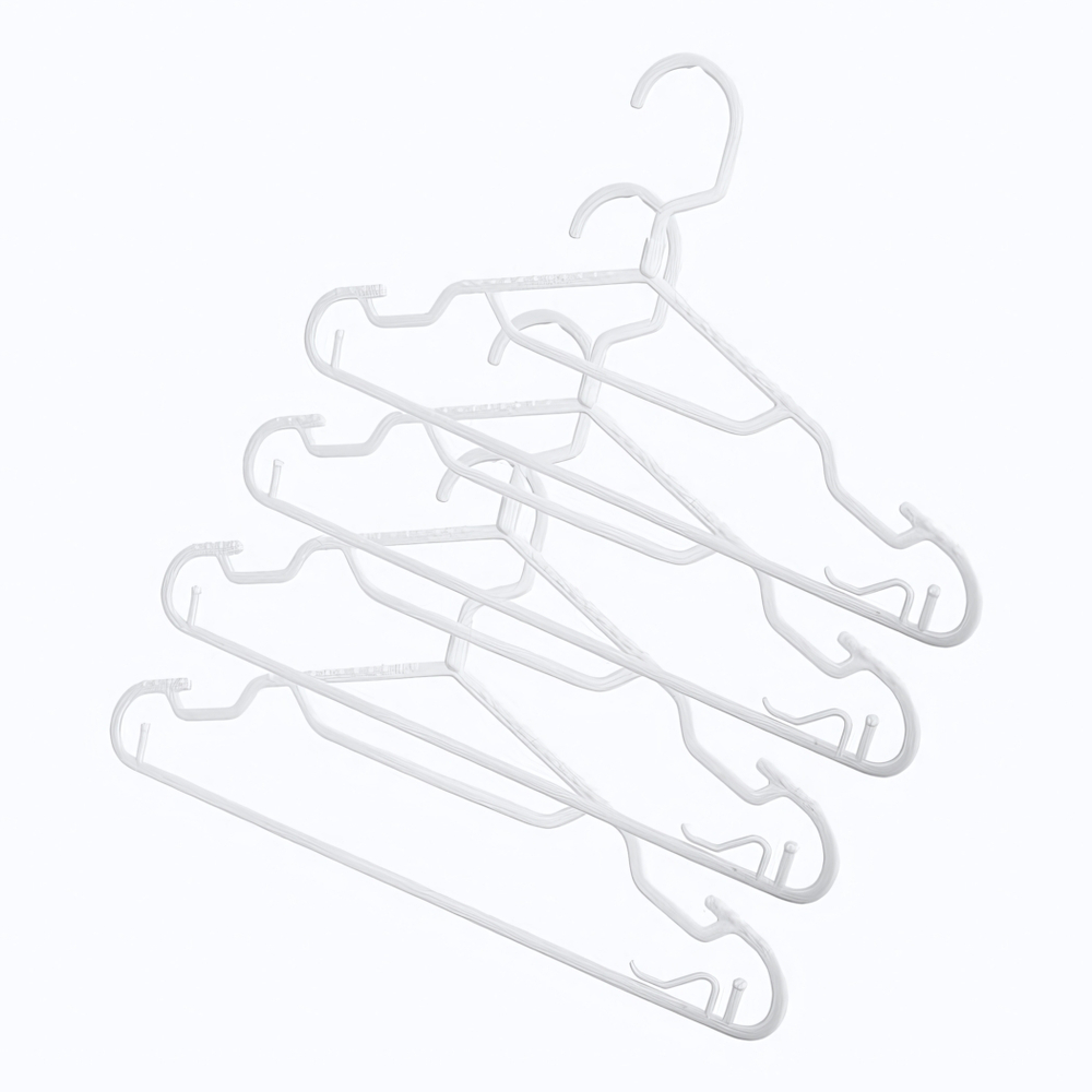 Комплект вешалок для легкой одежды slim р.46 (белый)