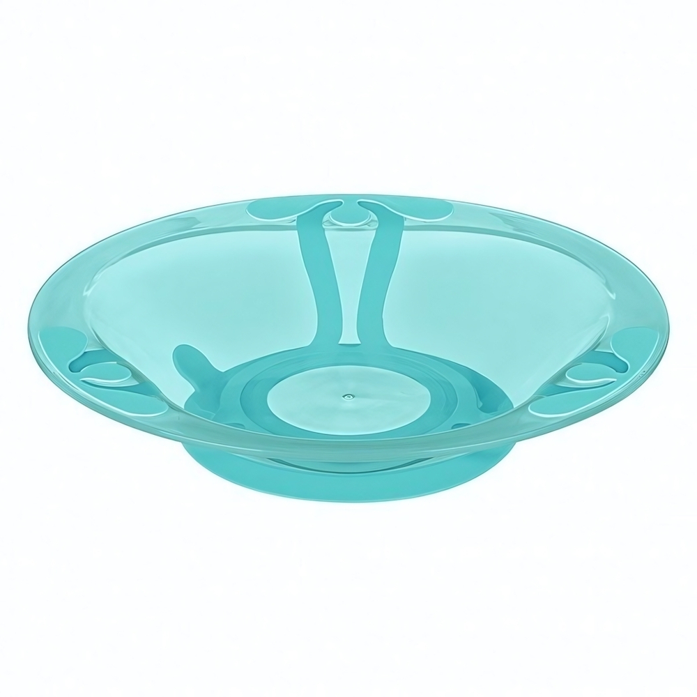 Тарелка детская для вторых блюд на присосе 400мл (зеленый)