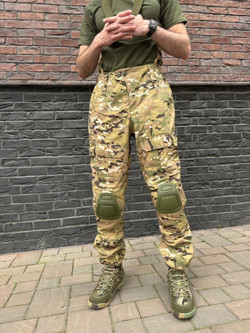 Тактический костюм горка с наколенниками и налокотниками мультикам