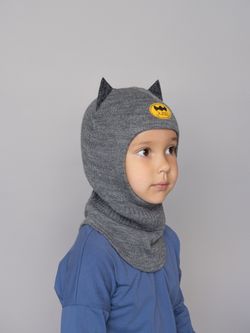 Шлем весенний/осенний вязаный (Маренго) Бэтмен*