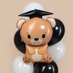 Шар (30''/76 см) Фигура, Мишка Выпускник, 1 шт.
