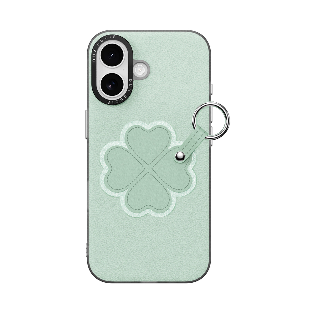 Чехол зеленого цвета (Clover Edition) для iPhone 17, серия Luvy Series Case (со съемным ремешком) от Dux Ducis