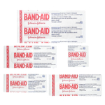 Band Aid, Пластыри, семейный пакет, разные размеры, 280 бинтов